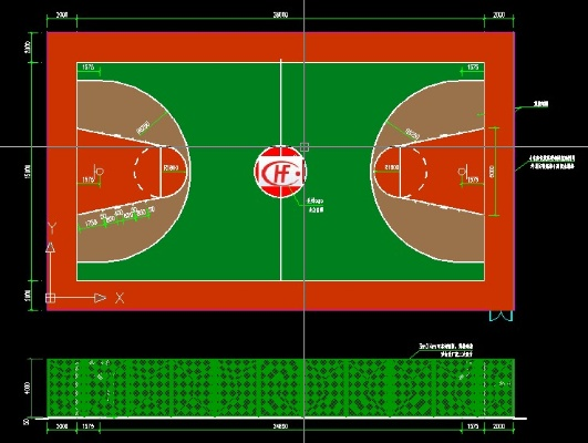 标准篮球场尺寸平面图详解及规格参数